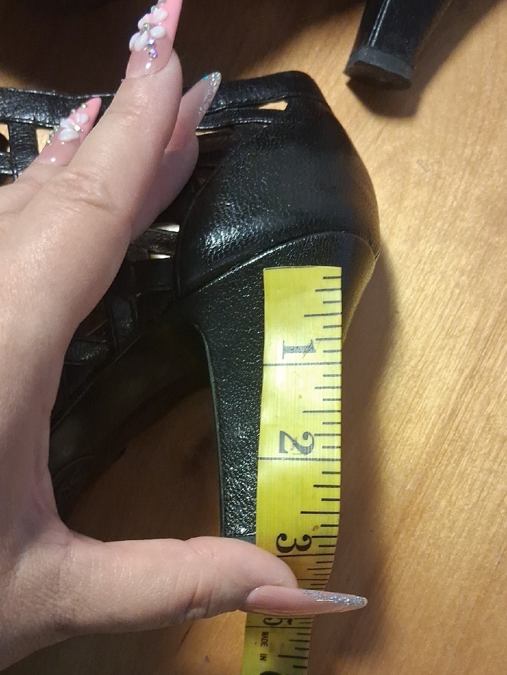 Sofft Black Strappy Peep-Toe Heels with Front Zip Size 7 - Picture 11 of 13